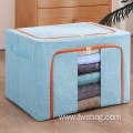 Clothes Storage Organizer-Stackable Storage Bags with Foldable Metal Frame, Zipper, Handles,Clear Window